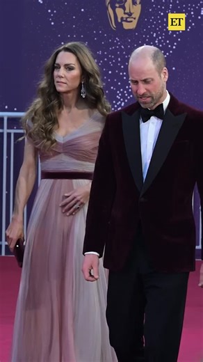 Entertainment Tonight on Instagram: "Prince William and Kate Middleton make their royal return to the BAFTAs red carpet in coordinating maroon looks. 😍"
