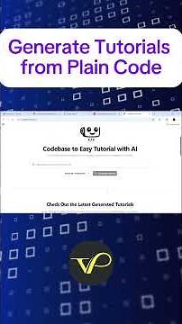 Generate Tutorial from Code