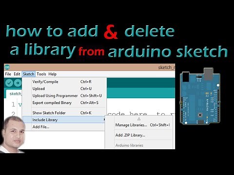 How to add & delete library from arduino IDE