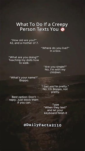 What To Do If a Creepy Person Texts You🚫