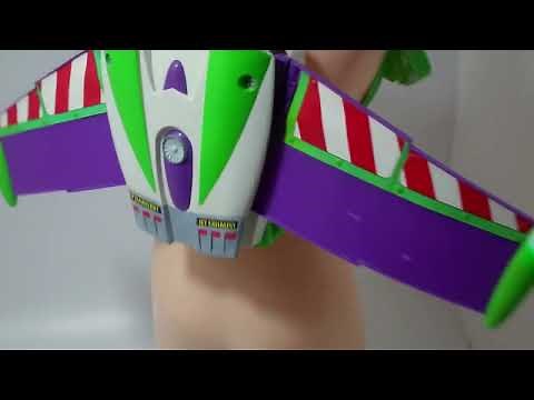 Toy Story Buzz Lightyear Deluxe Action Wing Motorized Wing Jet Pack Mattel Working Demo