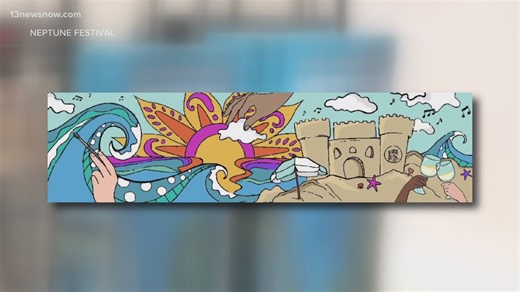 Virginia Beach art teacher chosen to paint mural commemorating 50th Neptune Festival