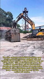 Steel Graveyard Shift: Watch a Mighty Excavator Dismantle Retired Train Cars!