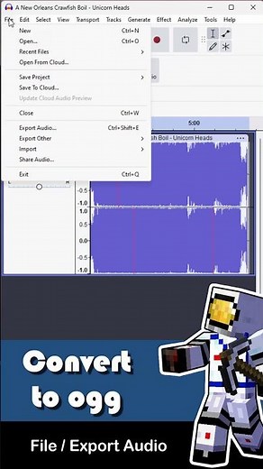 Convert MP3 to OGG EASY! Using Audacity for Minecraft 1.21