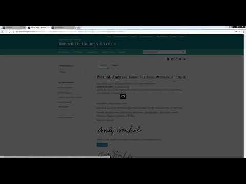 How to use Benezit Dictionary of Artists