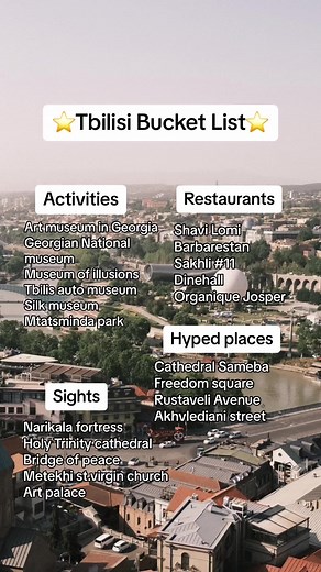 Create Your Ultimate Tbilisi Bucket List Today