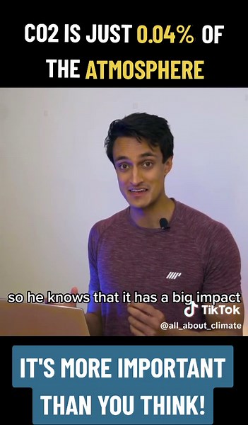 CO2 is just 0.04% of the atmosphere, here's why it's still important. #climatechange #science #sciencetok #carbondioxide #CO2 #emissions #globalwarming #climatescience #greenhousegas #scienceexplained #knowledgeispower #climatecrisis #saveourplanet #atmosphere