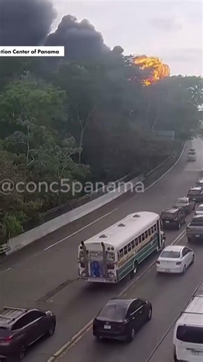 footage shows fuel tanker exploding underneath a bridge almost engulfing traffic in a fireball.