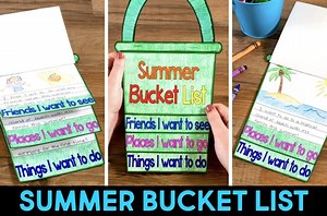 Summer Bucket List Craft - Writing Project & Bulletin Board