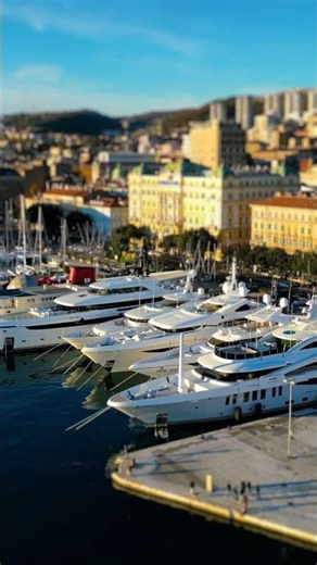 Rijeka Looks Unreal — Tilt-Shift Drone View at Sunset 🌇✨