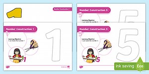 I Can Build Numbers 1-5 Craft Activity Pack for 2-4 Year Olds