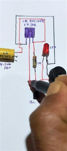 Make Infrared Receiving Remote control//using BC557//Circuit diagram#electronics#youtubeshorts