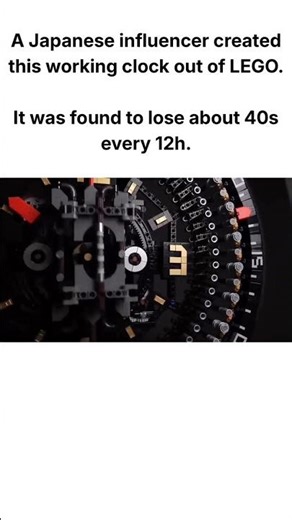 A influencer created this working clock out of LEGO.It was #viral found to lose about 40s every 12h.