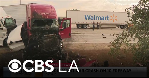 10 Freeway closed in Ontario after multi-vehicle crash leaves 3 dead, 4 hospitalized