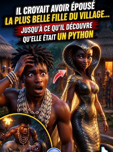 Il croyait avoir épousé la plus belle fille du village… jusqu'à ce qu'il découvre qu'elle était un python #histoire #conte #realite