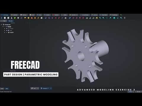 FreeCAD Advanced Modeling Exercise 3 | Parametric Design in Part Design Workbench