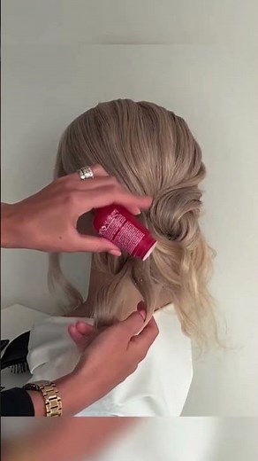 Simple updo that looks way more complicated #hairstyle #hack