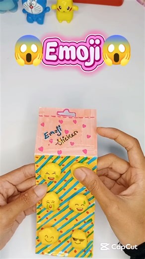 DIY squishy emoji stickers😝😱 #shorts #trendingshorts #viralshorts #diy #emoji #sticker