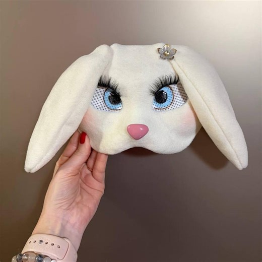 Lop Bunny Mask | Floppy Ear Rabbit Mask | Cute Furry Bunny Mask | Therian & Cosplay Animal Mask Gift - Etsy