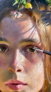 Thick impasto builds form across the cheek and nose while violet shadows cool the contours, shaping volume through texture and temperature. Warm light merges with cool undertones, creating a luminous presence that feels both tangible and alive. Via: @artartluther 🖼️ Artwork: Oil Painting Figure in Sunlight Art by: @annamarinovaart Remarks by: @paolaportfolio #artworkanalysis #paolaluther Art Lessons: @therealatelier 🎨 | Paola Luther Art