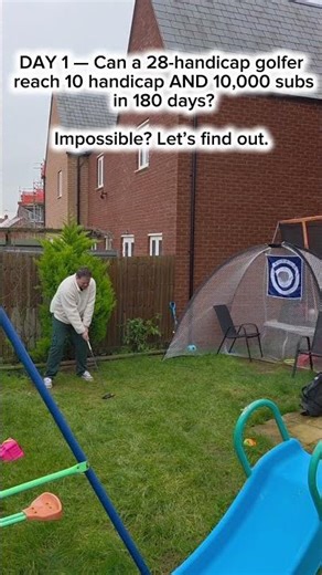 DAY 1 — Can a 28-handicap golfer reach 10 handicap AND 10,000 subs in 180 days? #golf #shorts