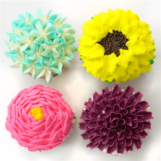 Buttercream Flower Cupcakes