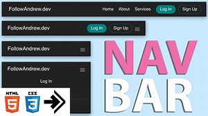 Responsive Nav Bar | HTML & CSS – FollowAndrew