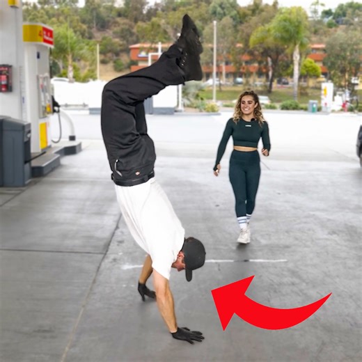 39K views · 1.2K reactions | HANDSTAND FOR FREE GAS! (GONE WRONG) #fitness #challenge #handstand #money #moneychallenge #fitnesschallenge #athlete | Demi Bagby | Facebook