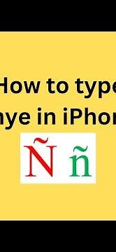 How to type enye in iPhone