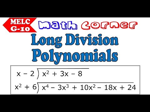 Long Division of Polynomials | Grade 10 MELC