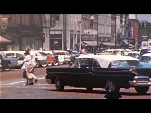 Main Street Small Town America Cleveland 1960S Vintage Film Retro Home Movie 194. Stock Footage