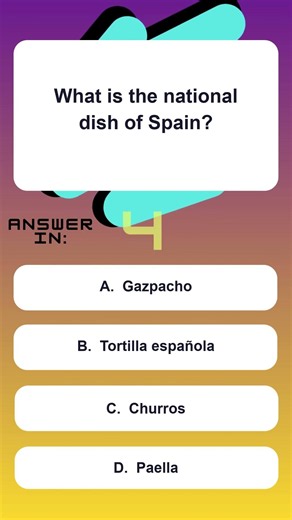 Food & Drink Question! #shorts #foodanddrink #paella #quiz #trivia