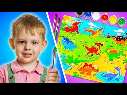 Dinosaur Drawing Adventure with Leo 🦖🎨 Fun Puzzle and Dino Facts