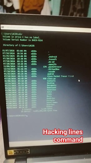 #kali how to make hacking lines in pc 🤟in cmd
