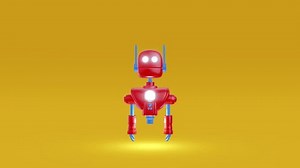 Cartoon Robot Walking Flying Path On: vídeo stock (100% livre de direitos) 3399731995 | Shutterstock