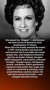 She played the “dingbat” — and became the heart of one of America’s most revolutionary TV shows. When All in the Family shocked the nation in 1971, Archie Bunker was loud and controversial. But it was Edith who made people stay. Jean Stapleton refused to play her as stupid. Instead, she gave Edith compassion, moral clarity, and quiet strength. Through racism, menopause, assault, and illness, Edith’s gentleness exposed cruelty better than anger ever could. In a world full of shouting, Jean proved