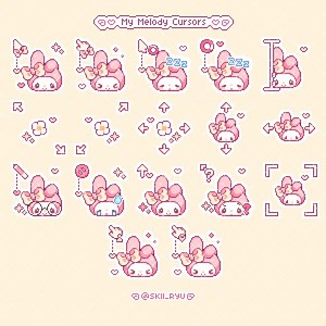 Pink Bunny Cursors | Windows Only | Animated Custom Bunny Cursors | Pixel Cursors | Mouse Cursors | Pixel Art | 8 Bit Art | PC Cursors - Etsy