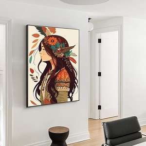 [Hot Item] Indian Calligraphy Canvas Printing Wall Art Painting Unique Design Canvas