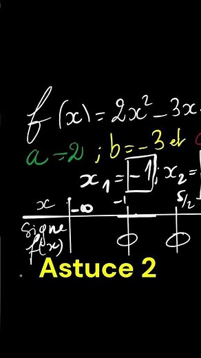 Sign of a trinomial: 2 Tips! ⚡️ #maths #bac2026 #trinomial #quadraticproblem