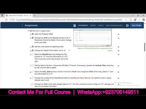 Access 2021 In Practice - Ch 4 Independent Project 4-4 | Ch 4 Independent Project 4-4