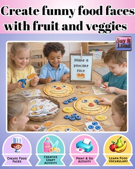 Pancake Face Craft Activity | Food Theme Cutting Practice |Dramatic Play Kitchen