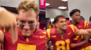 VIDEO: USC Trojans Did LSU Dirty In The Locker Room After Their Thrilling Victory In Las Vegas