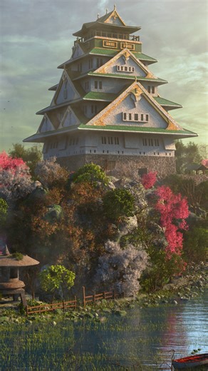 Marc Mons. 3D Artist. on Instagram: "Osaka Castle. Available in my Turbosquid 3D Shop. Modeled with Maya 2022 and renderized with Arnold Render. #3d #3denvironment #environmentdesign #autodeskmaya #blender3d #3dmodel #unrealengine #digitalart #fantasyart #conceptart #render #rendering #illustration #digital3d #digitalasset #zbrush #palace #turbosquid #deviantart #gameartist #castle #3dasset #noai #3dmaya #castle #ōsaka #3danimation #animation #japan #osakacastle"