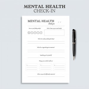 Mental Health Check-in | Mental Health Worksheet, Therapy, Counselling, Self-love, Self-care, Mental Health Journal, Therapeutic Journaling - Etsy