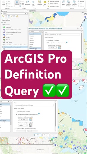 Definition query in ArcGIS Pro to filter data #shorts #mapping