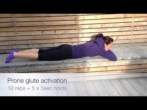 Prone glute activation