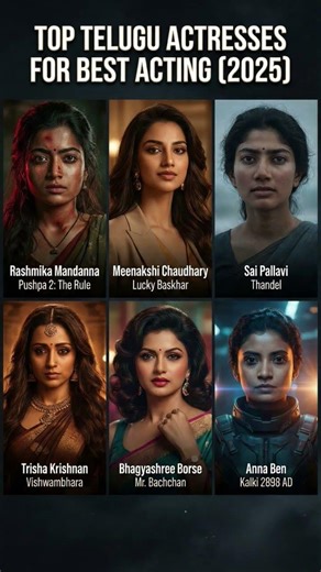 Top 6 Telugu Actresses 🔥🔥 2025 | Best Performances & Movies! 🎬 #southactresses #southmovie