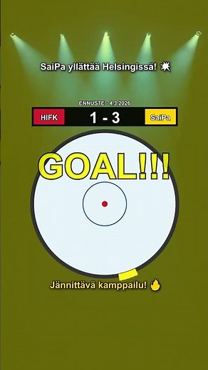 ✅ Oikea voittaja - SaiPa yllättää Helsingissä 💥 #liiga #hifk #saipa #jääkiekko #ennuste