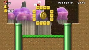 Newer Super Mario Bros Wii World 4-A Hilltop Town Star Coins