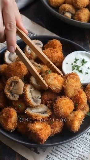 Crispy mushrooms without oil
